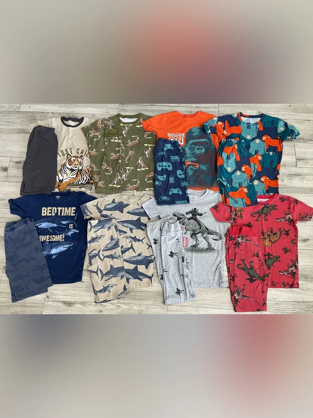Carter's Kids Multi-Color Assorted Short-Sleeve Pajama Set Lot